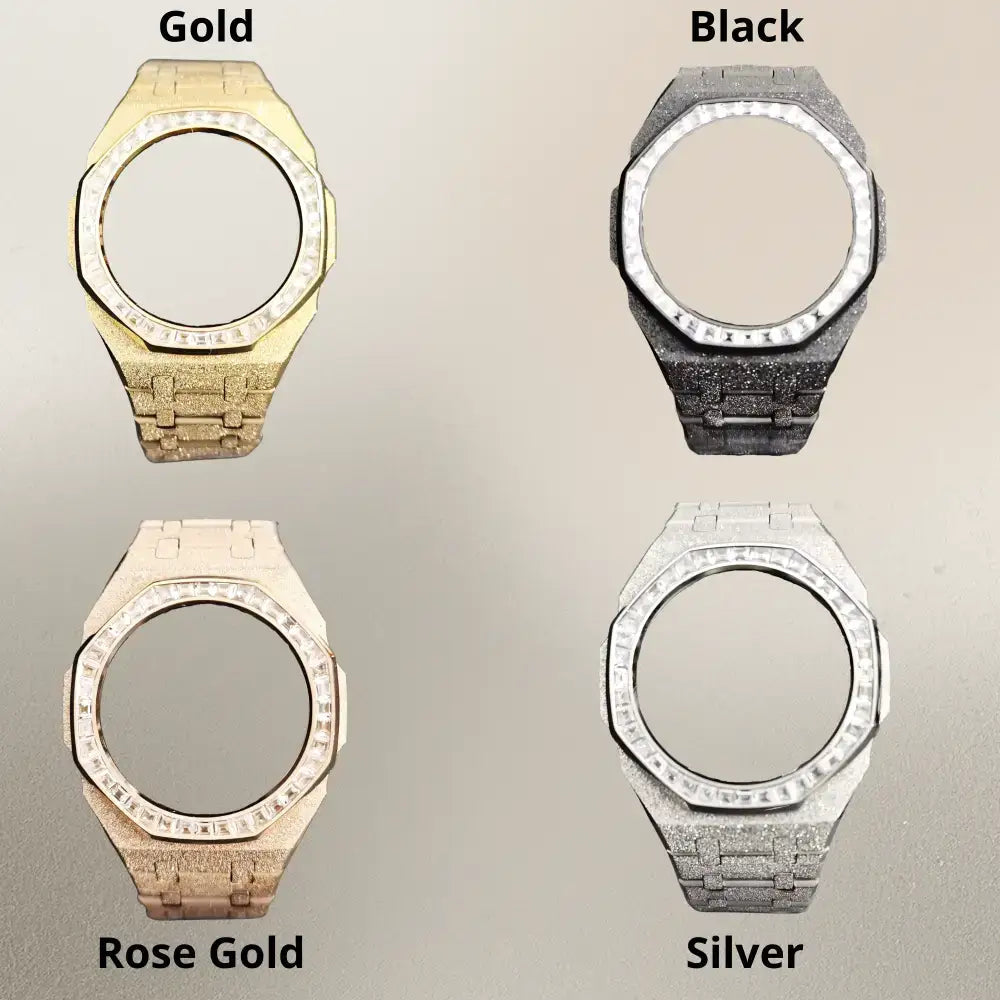Montre CasiOak Custom – Full Black Frosted Diamond
