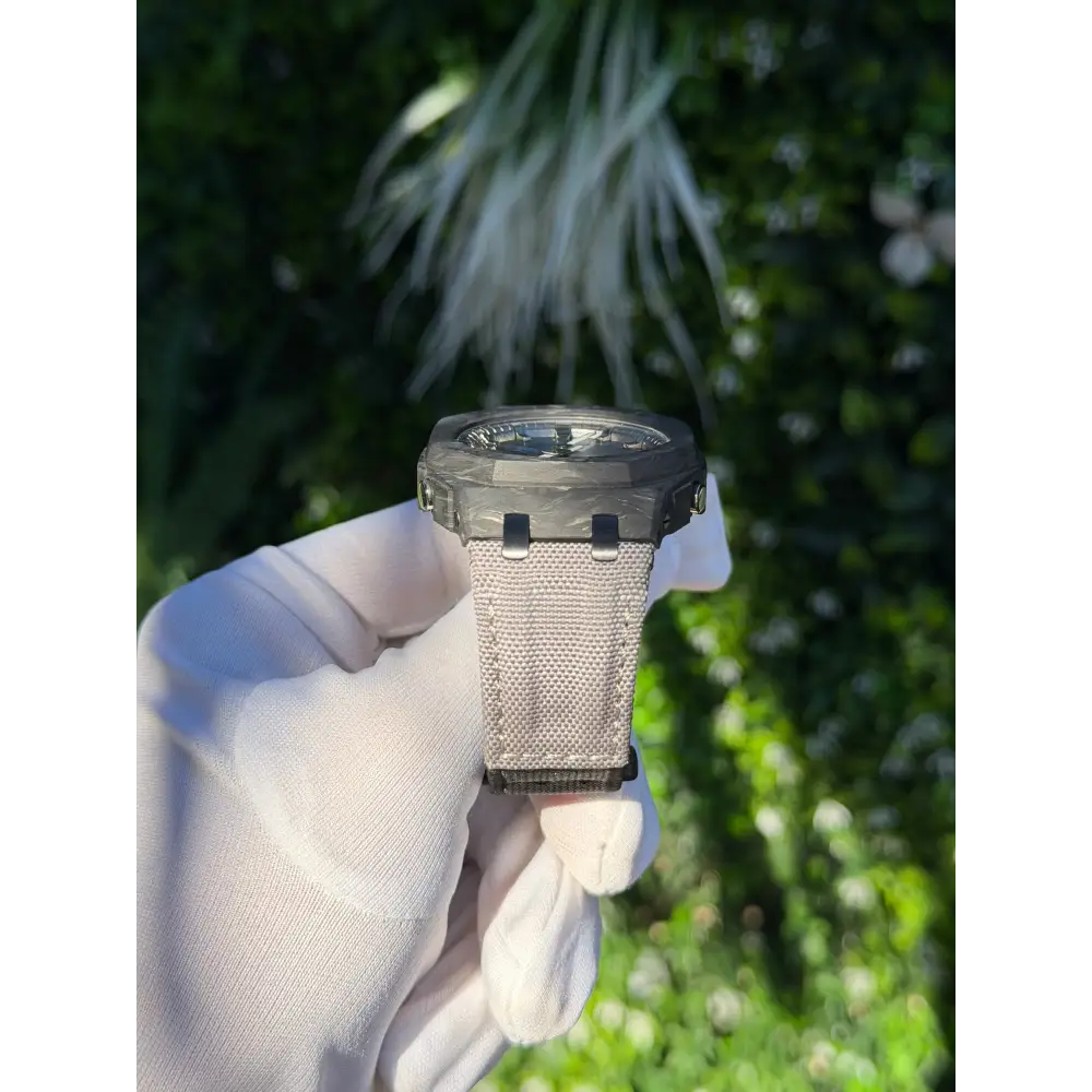 Montre CasiOak Custom – Full Silver Carbon Fiber
