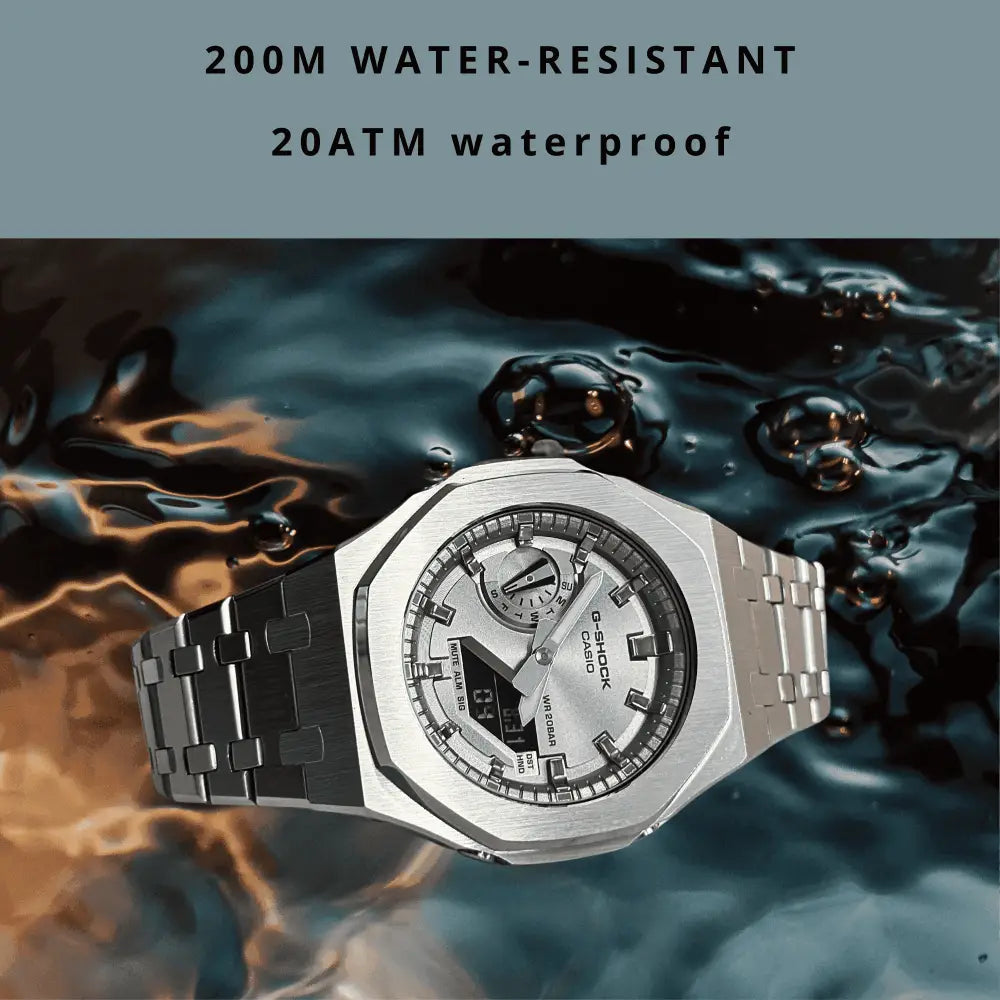 Montre CasiOak Custom – Full Silver