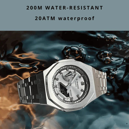 Montre CasiOak Custom – Full Silver