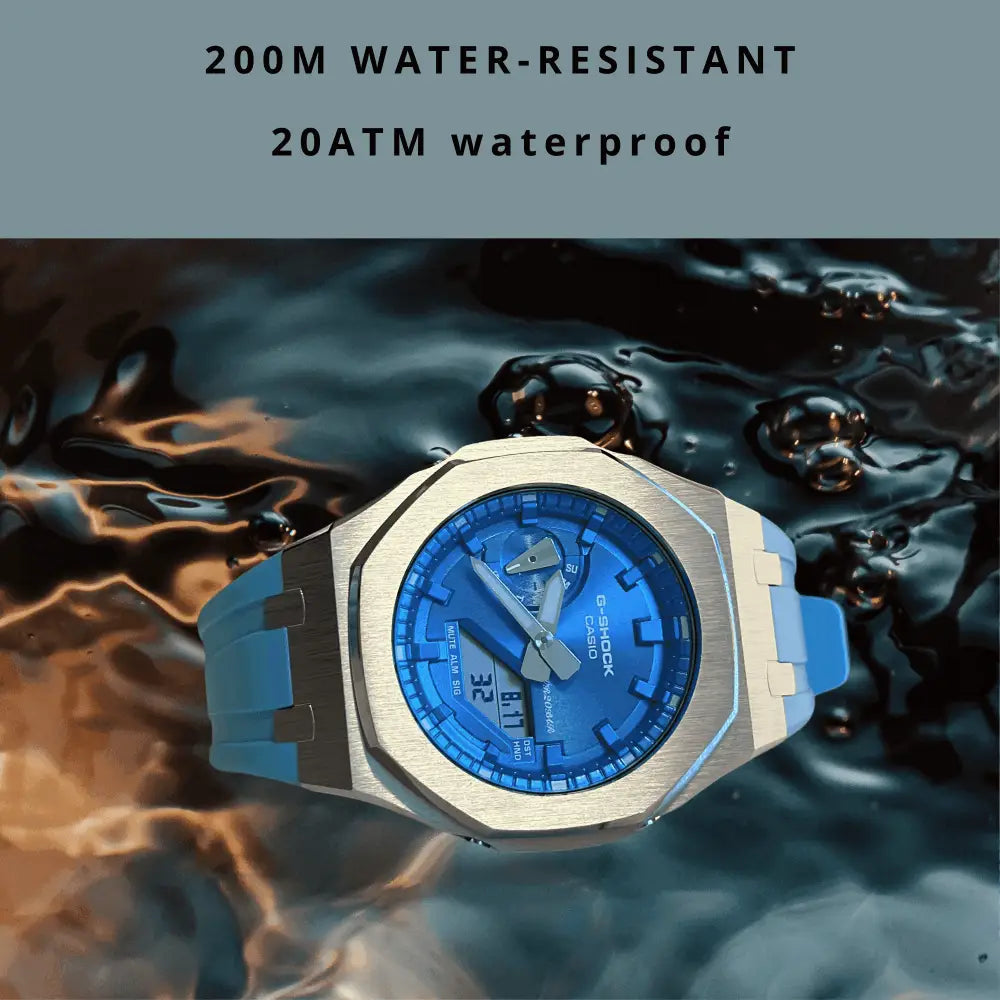Montre CasiOak Custom – Blue Silver
