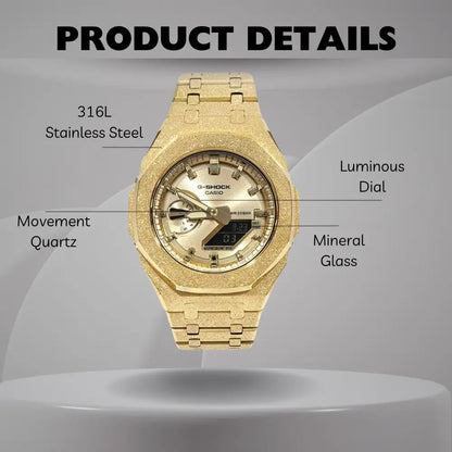 Montre CasiOak Custom – Full Gold Frosted