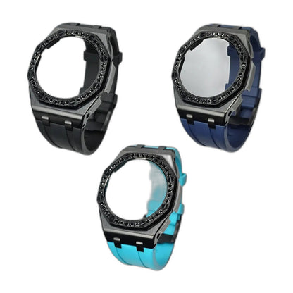 Montre CasiOak Custom Diamond Deep Black – mod G-Shock GA-2100, vue 4