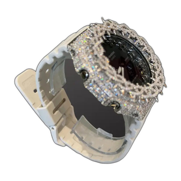 Montre G-Shock Custom Hip Hop – Moissanite 925 Silver IcedOut Thorn Bezel - Luxury Mod GA2100