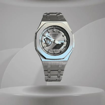 Montre CasiOak Custom – Full Silver
