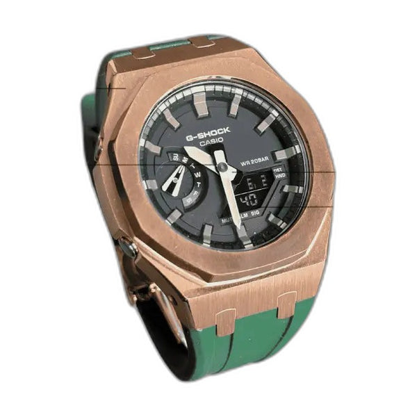 Montre CasiOak Custom – Green Rose Gold