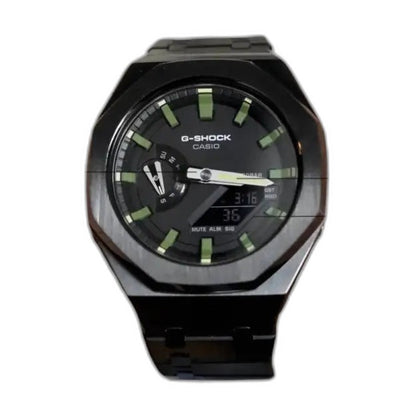 Montre CasiOak Custom Black Green Olive – mod G-Shock GA-2100, vue 2