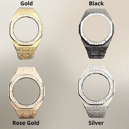 Montre CasiOak Custom – Full Black Frosted Diamond