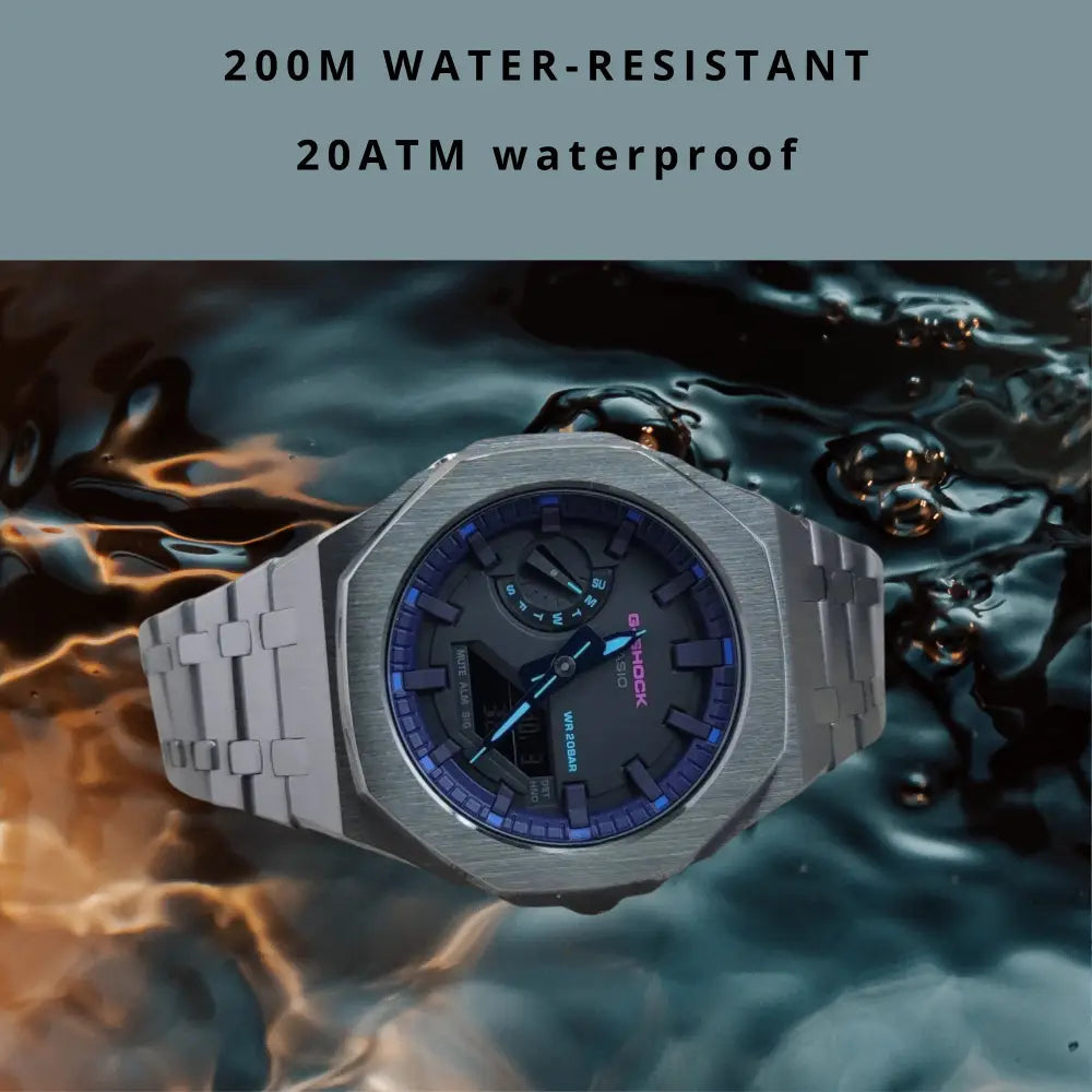 Montre CasiOak Custom – Metal Purple Steel