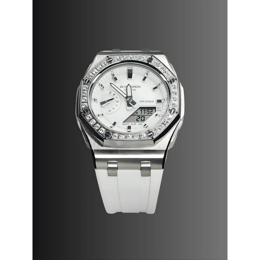 Montre CasiOak Custom – Diamond Full White