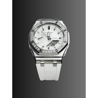 Montre CasiOak Custom – Diamond Full White