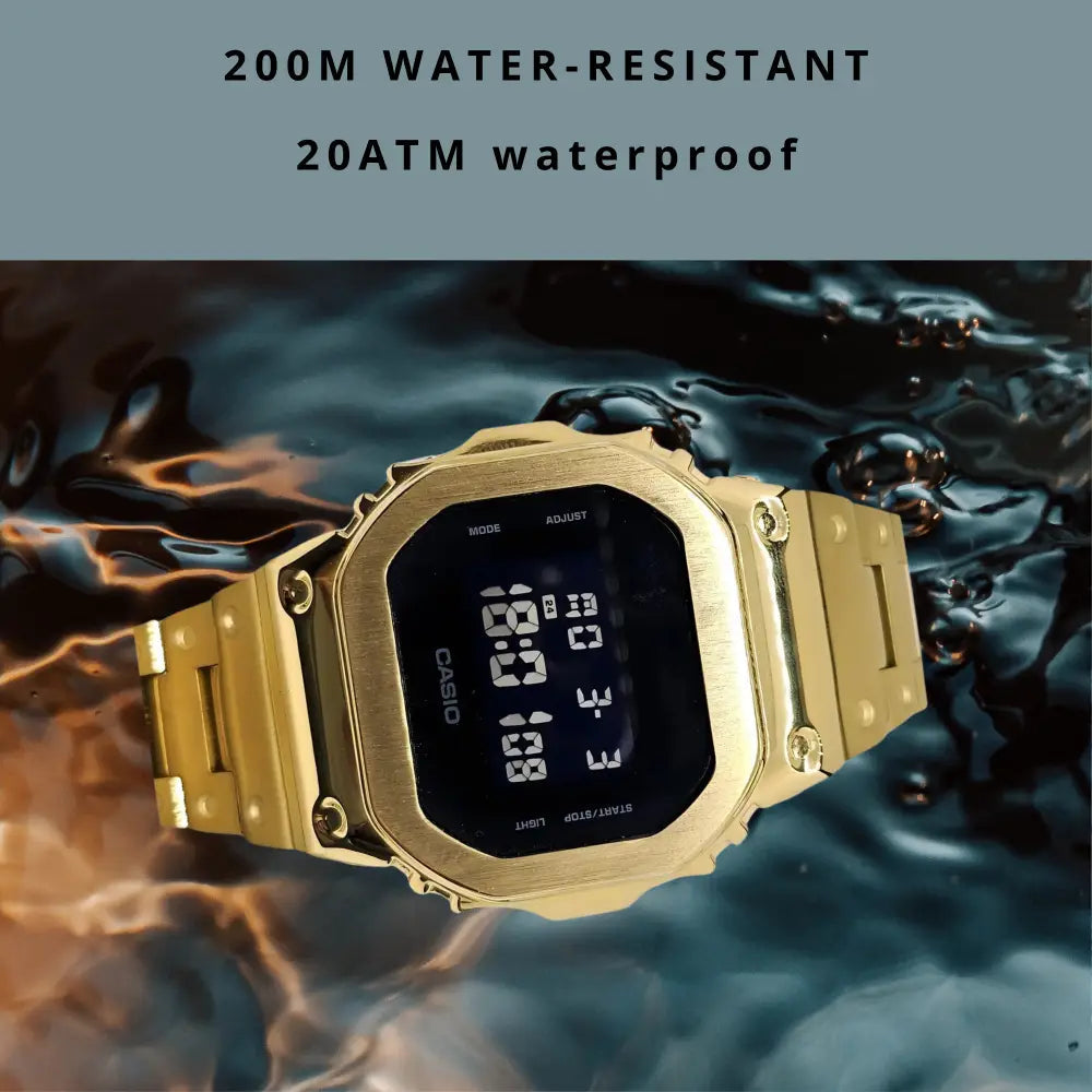 Montre CasiOak Custom – Black Gold - Mod G-Shock DW5600