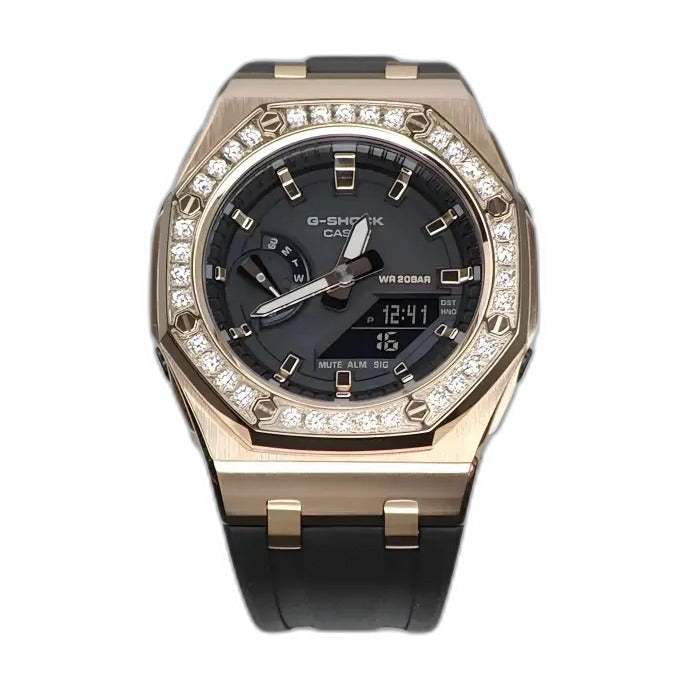 Montre CasiOak Custom – Diamond Black Rose Gold