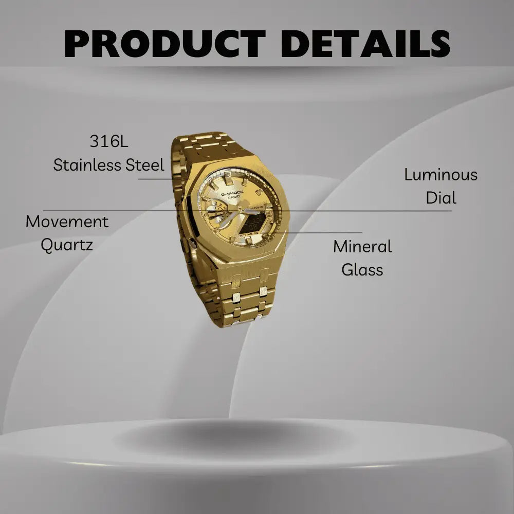 Montre CasiOak Custom – Full Gold
