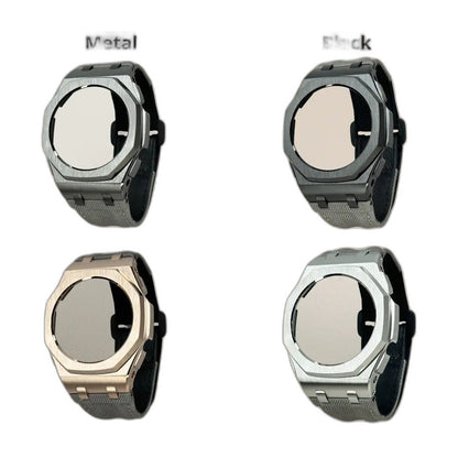 Montre CasiOak Custom Black Metal Bluetooth – mod G-Shock GAB-2100, vue 5
