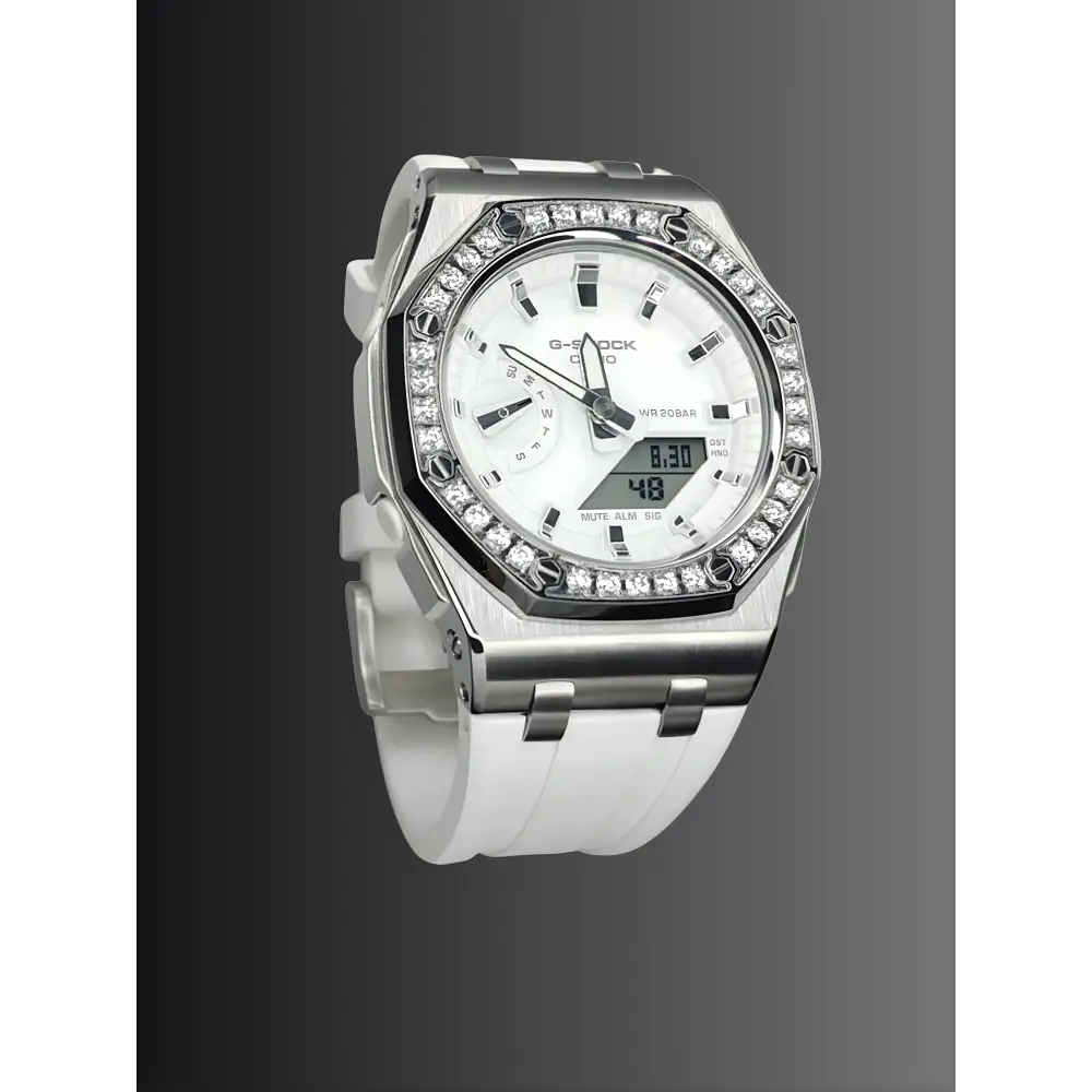 Montre CasiOak Custom – Diamond Full White