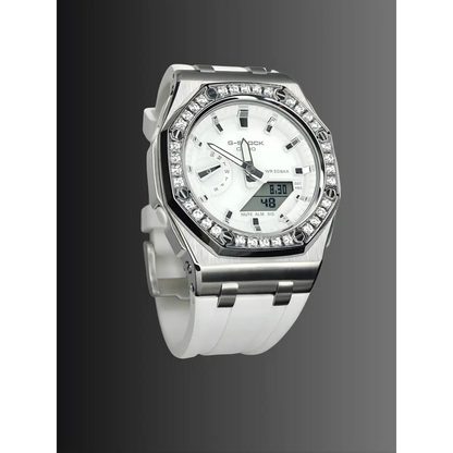Montre CasiOak Custom – Diamond Full White
