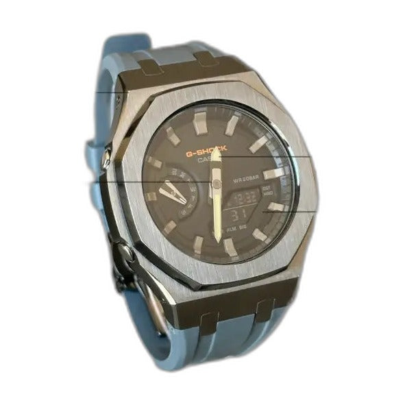 Montre CasiOak Custom Nardo Grey – mod G-Shock GA-2100, vue 2