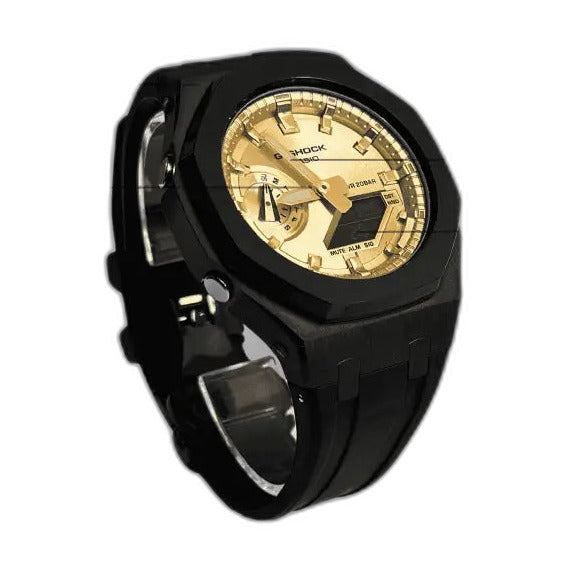 Montre CasiOak Custom Black Gold – mod G-Shock GA-2100, vue 2