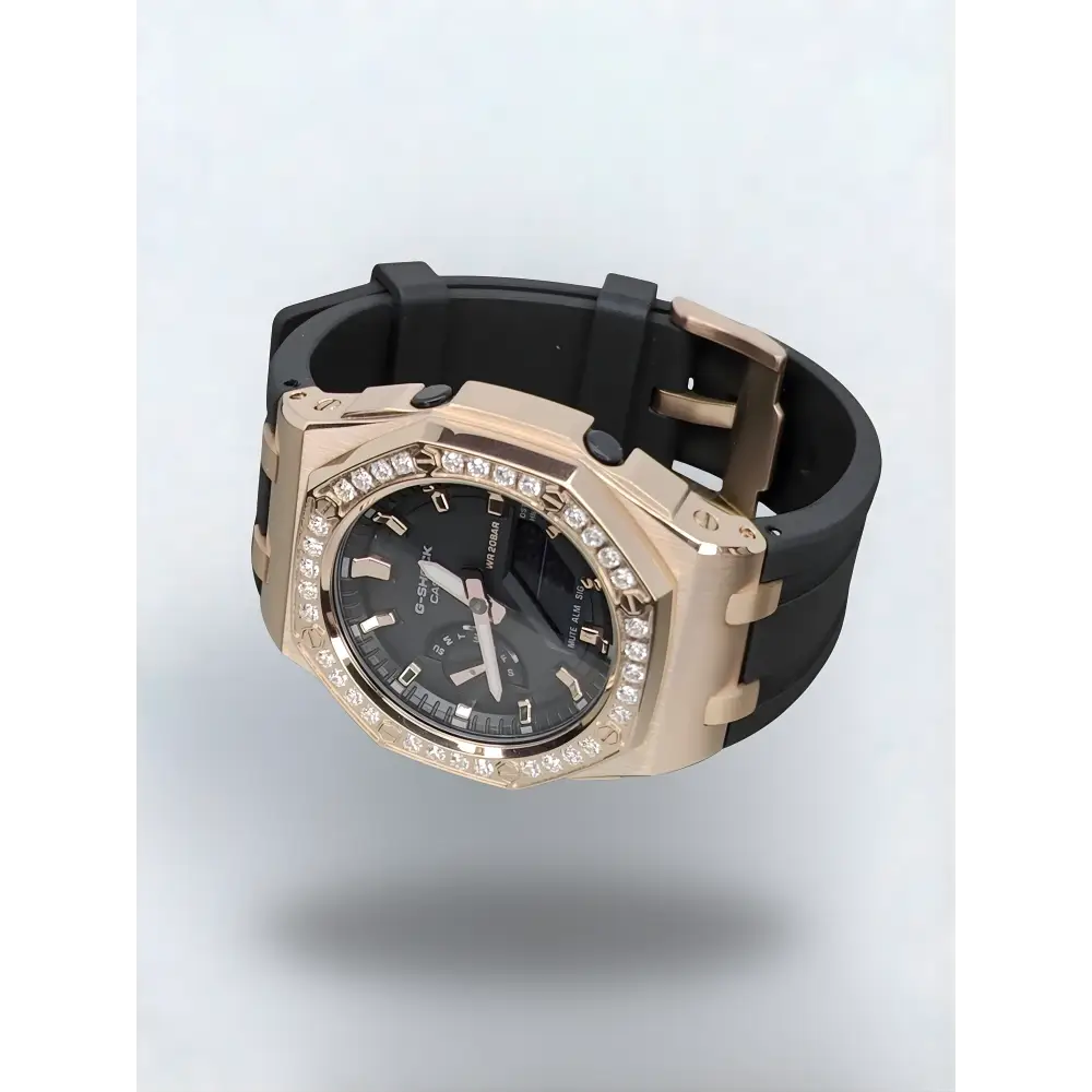 Montre CasiOak Custom – Diamond Black Rose Gold