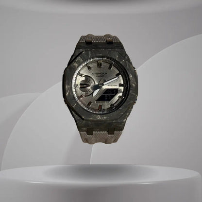 Montre CasiOak Custom – Full Silver Carbon Fiber
