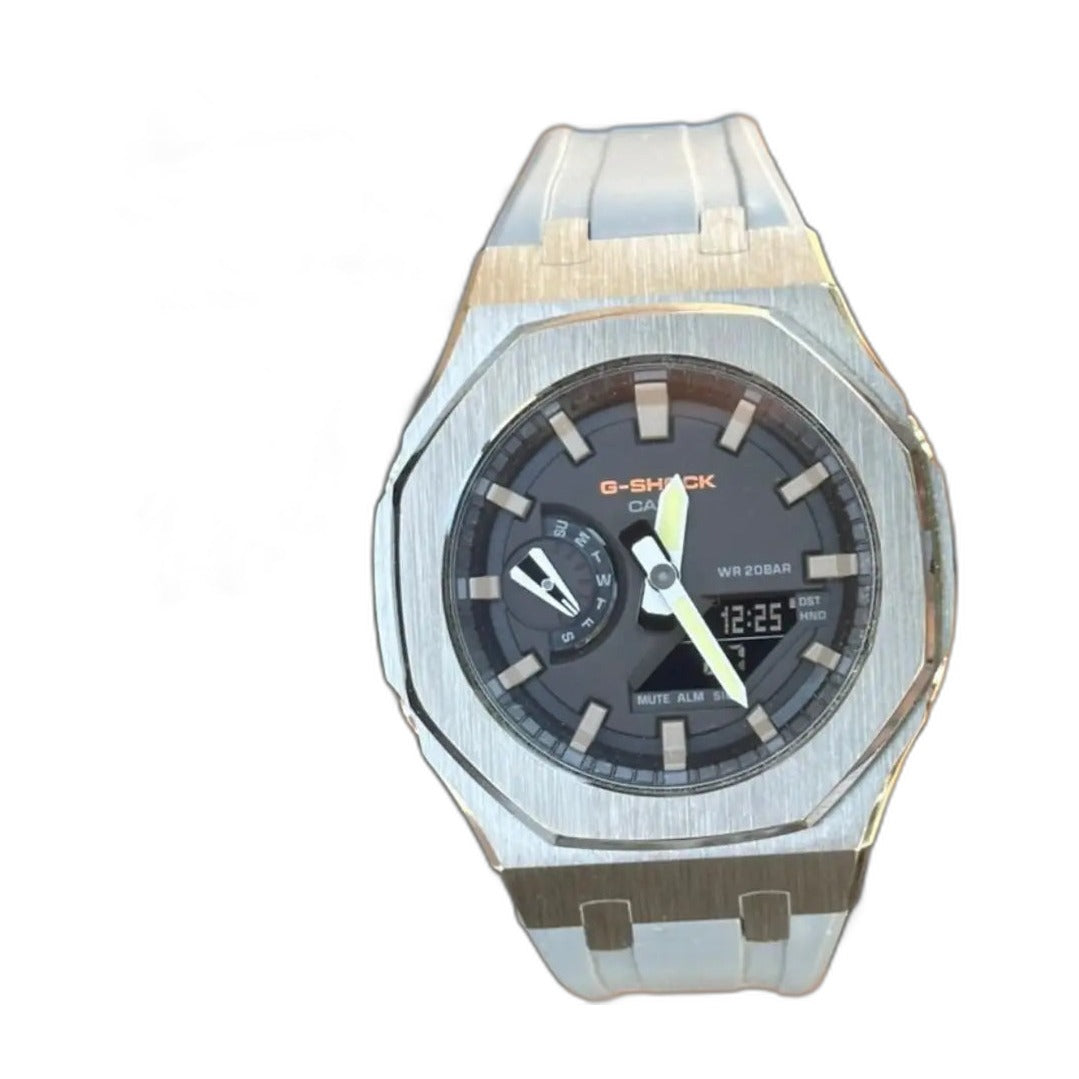 Montre CasiOak Custom Nardo Grey – mod G-Shock GA-2100, vue 1