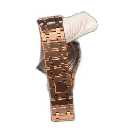 Montre CasiOak Custom Full Rose Gold White – mod G-Shock GA-2100, vue 3