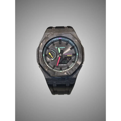 Montre CasiOak Custom – Black Carbon Fiber Luminous Bluetooth
