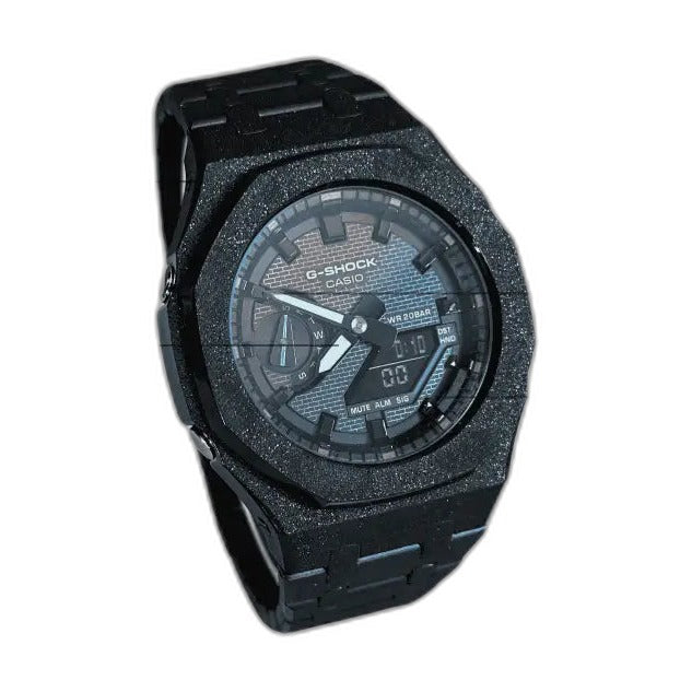 Montre CasiOak Custom Black Frosted – mod G-Shock GA-2100, vue 4