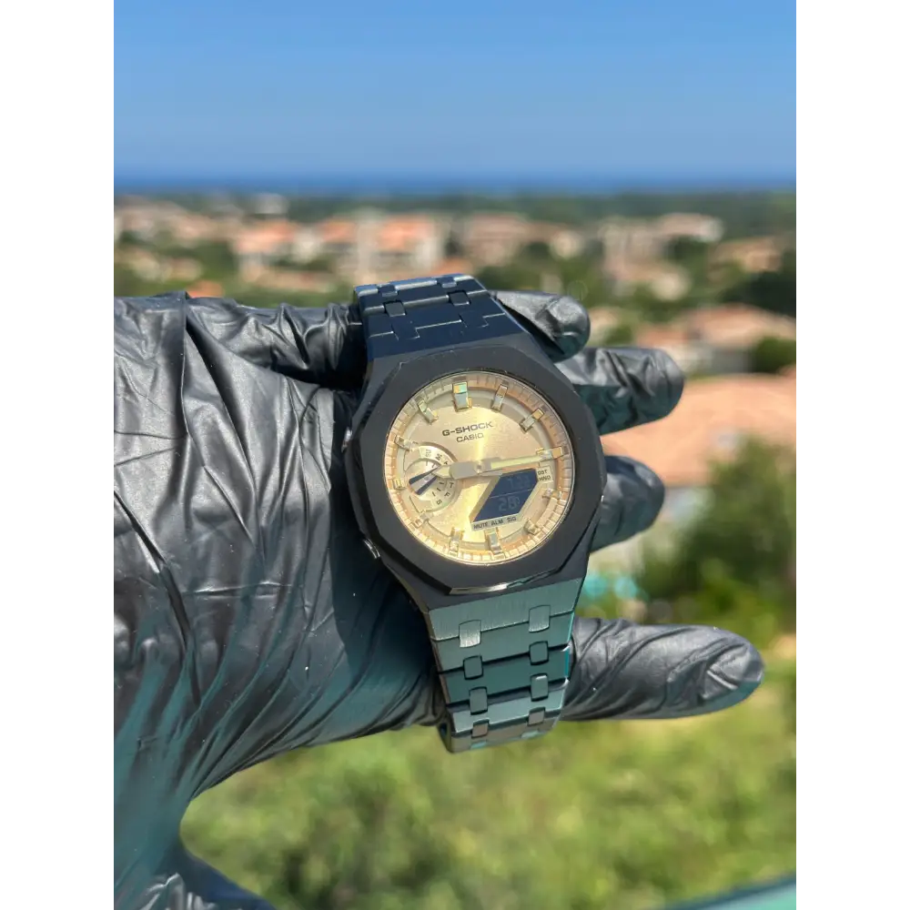 Montre CasiOak Custom – Black Gold Steel