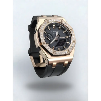 Montre CasiOak Custom – Diamond Black Rose Gold