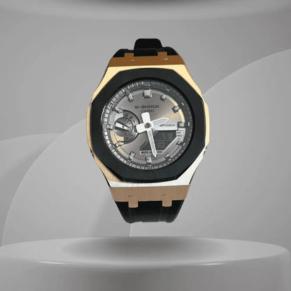 Montre CasiOak Custom – Black Grey Rose Gold