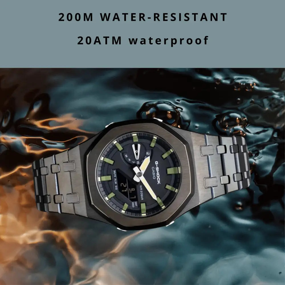Montre CasiOak Custom – Black Green Olive