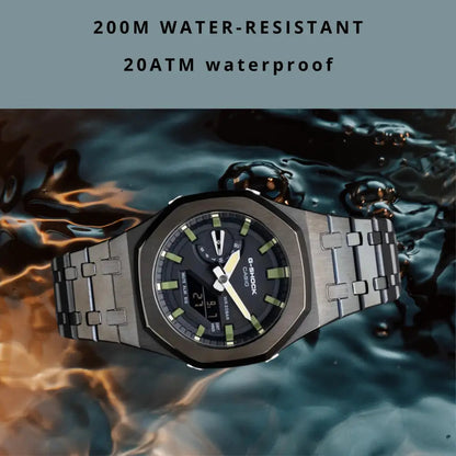 Montre CasiOak Custom – Black Green Olive
