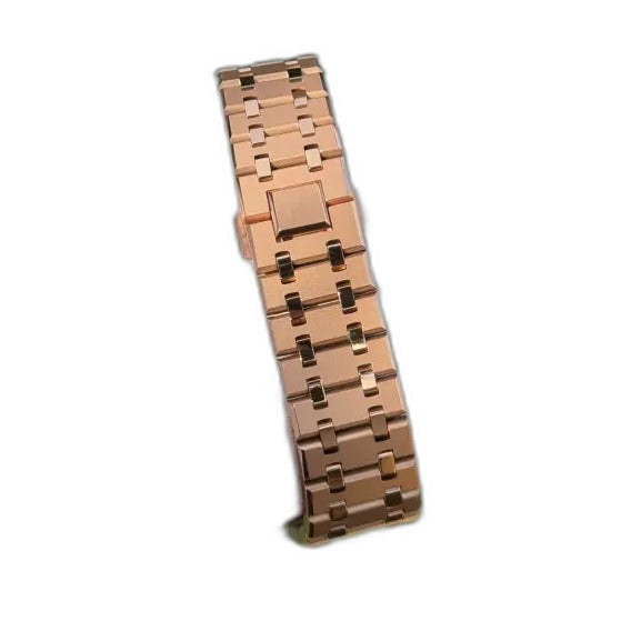 Montre CasiOak Custom Rose Gold Mirror Polish – mod G-Shock GA-2100, vue 7 — fond blanc
