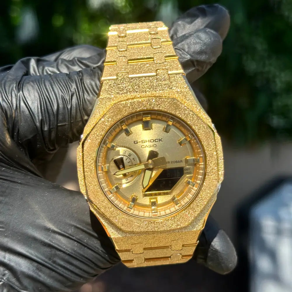 Montre CasiOak Custom – Full Gold Frosted