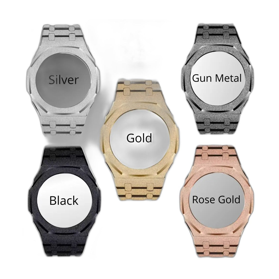 Montre CasiOak Custom Full Gold Frosted – mod G-Shock GA-2100, vue 5