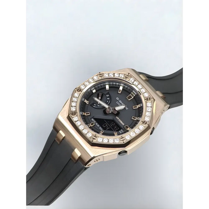 Montre CasiOak Custom – Diamond Black Rose Gold