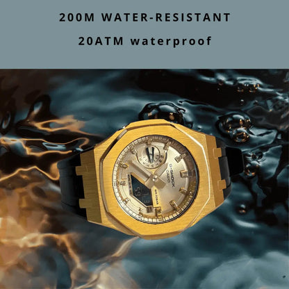 Montre CasiOak Custom – Gold Case Black