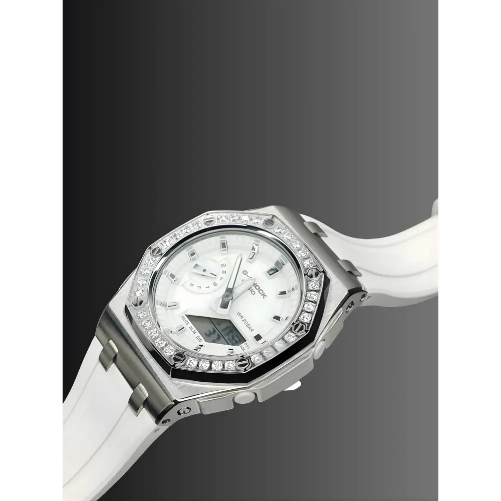 Montre CasiOak Custom – Diamond Full White