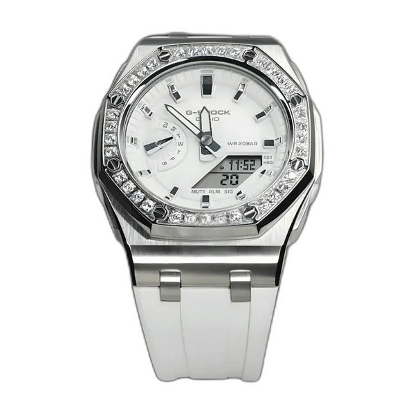 Montre CasiOak Custom – Diamond Full White