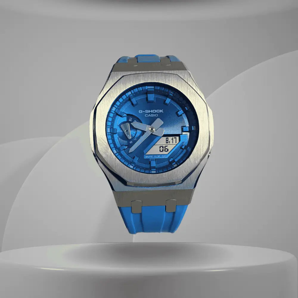 Montre CasiOak Custom – Blue Silver