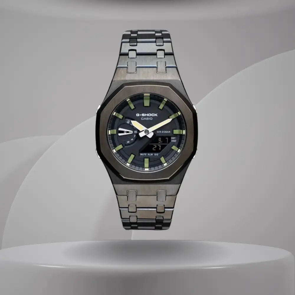 Montre CasiOak Custom – Black Green Olive
