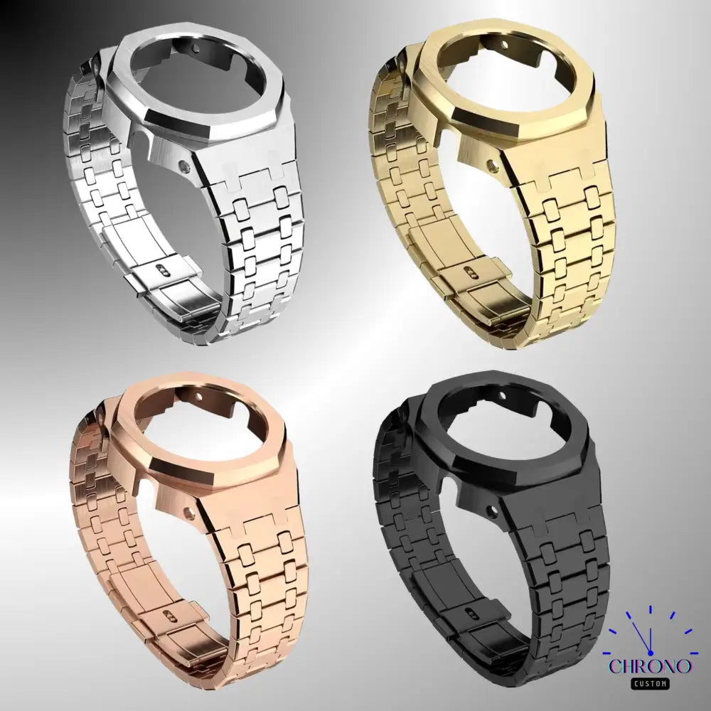 Montre CasiOak Custom – Black Gold Steel