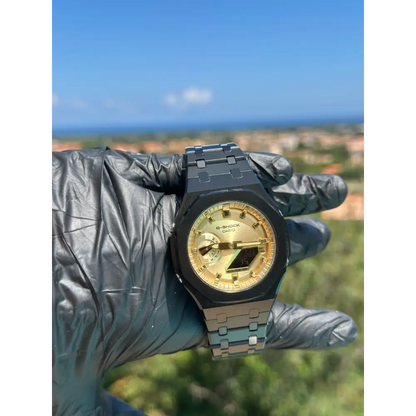 Montre CasiOak Custom – Black Gold Steel