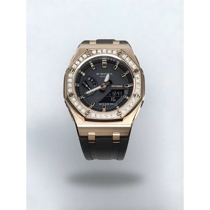 Montre CasiOak Custom – Diamond Black Rose Gold