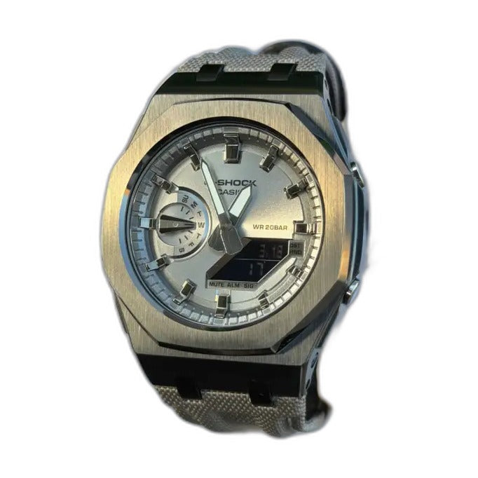 Montre CasiOak Custom – Silver Metal