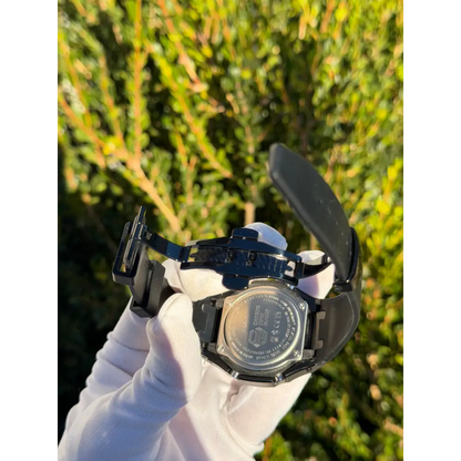 Montre CasiOak Custom Full Black Bluetooth Solar – mod G-Shock GAB-2100, vue 4